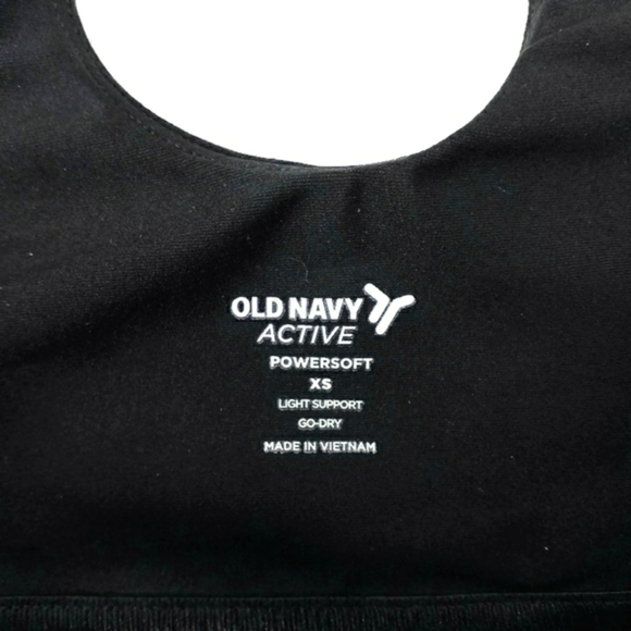 Old Navy Active Black Powersoft Go Dry Long Line Sports Bra Womens XS NWT - Picture 3 of 7